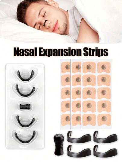 5/15对外置磁吸式鼻腔扩张贴，内含四种尺寸扩张贴，睡眠防打鼾神器，睡眠鼻腔扩张贴，防打鼾鼻贴；改善鼻腔气流，增加氧气吸收，缓解鼻塞；磁吸式鼻贴，舒缓呼吸；可供多人使用，运动呼吸助手，母亲节礼物