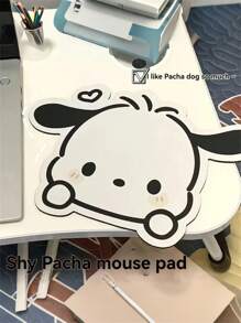 Sanrio 1pc Cute Cartoon Shaped Mouse Pad, Leather Material Creative Small Sized Non-Slip Computer Desk Pad, Office Use