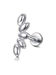 Brincos de calibre 16 com parte traseira plana, piercing de cartilagem, tragus, hélice, concha, joias hipoalergênicas de aço inoxidável