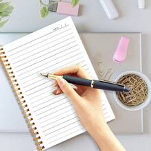 Chic Beach Spiral Journal Notebook - Shell Design Journal, 5.5x8.3in (14x21cm), 50sheets(100 Pages) With Weekday, Weather & Memo Signs, Cute Aesthetic Preppy Office Supplies, Perfect Gift For Granddaughters & Girls, School Supplies,Back To School - Spiral Notebook - View 4