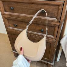 Solid Color Minimalist Luxury Five-Pointed Star Shoulder Bag - Khaki - View 2