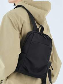 حقيبة ظهر كاجوال بسيطة للرجال، حقيبة مواصلات للأنشطة اليومية شنطه جامعه شنط جامعات شنطة ظهر للسفر حقيبه جامعه