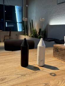 1pc Electric Milk Frother/Whisk, For Everyday Home Use, Time & Effort Saving, Convenient & Practical, Holiday, New Year And Christmas Gifts For Women, Coffee Lovers And Hosts/Hostesses; Practical Handheld Home Barista Kit - Multicolor - View 2