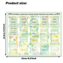 80pcs Spanish Bible Tabs-Soul Nourishing Book Summaries-Peel-And-Stick Laminated Bible Tabs Large Print,Bible Book Name+Bible Inspirational Book Summary Phrase,Books Of The Bible Tabs For Study Bible. School Supplies,Back To School