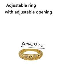 Bague créative en blé plaquée or 18 carats avec zircone, style palais français pour femmes de luxe