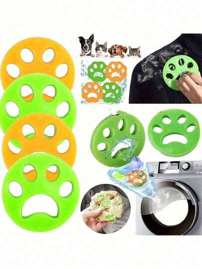 1/4pcs Pet Hair Removal Washing Machine Balls,Reusable Pet Hair Washer,Reusable Pet Hair Remover For Laundry,Washing Machine Cleaning Ball,Reusable & Durable Lint Catcher, Keeps Clothes & Bedding Fur-Free, Essential For Pet Owners- Enhance Your Laundry Experience