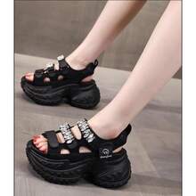 Women Chunky Shoes - 黑色 - 查看 8