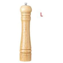 1 pieza Molinillo de pimienta manual de 5"/8"/10", Molinillo de pimienta/especias de madera de roble, Frasco para condimentos, Suministros para fiestas de Halloween y Navidad