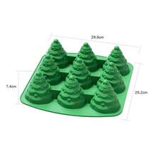 Christmas Tree Silicone Mold - MoldFun Xmas Tree Pan Silicone Mold For Mousse Cake Muffin Baking, Ice Cube, Jello, Chocolate, Soap, Lotion Bar, Bath Bomb, Candle - Green - View 8