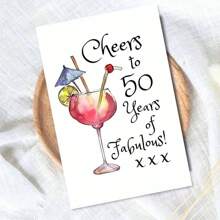 1 Stück Karte zum 50. Geburtstag - Lustiges 50. Geburtstagskarte für Frauen, Schulmaterial, Schulanfang