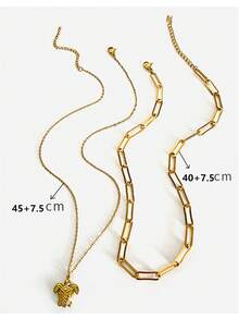 简约时尚金色海龟吊坠多层项链，送给女性的绝佳礼物，适合约会、派对、聚会、日常佩戴