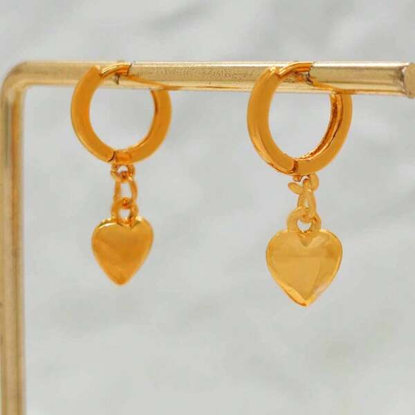 Aretes enchapados en oro con forma redonda pequeña, joyería de moda para regalos de mujer, aros, piercings, accesorios de aretes de oro
