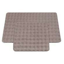 2-Piece Non-Slip Bath Mat Set – 60x100 Cm + 50x60 Cm – Soft 100% Polyester – Dotted PVC Backing – Machine Washable, Quick-Drying – Bathroom & Indoor Use – Made In Turkey