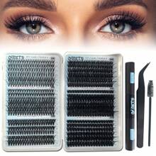 DIY Lash Extension Kit 720PCS D Curl Lash Clusters 30D 40D 60D 80D 100D Individual Lash Kit 8-16mm Volume Lashes With Lash Bond And Seal, Lash Tweezers, Lash Brush