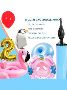 1/3pcs Balloon Pump, Hand Operated Air Pump, Balloon Inflator, Portable Manual Push-Style Air Pump, For Birthday Party, Gathering, Holiday Celebration, Wedding, Balloons (Random Color) - Multicolor - View 3