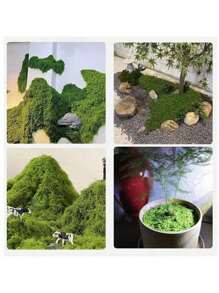 1 pièce Pelouse en mousse soie-like, natte de mousse laineuse artificielle, tapis de gazon faux carré, fausse mousse, gazon artificiel, décoration en mousse verte miniature, pelouse DIY, décoration de jardin extérieur, pour événements, fêtes, mariages