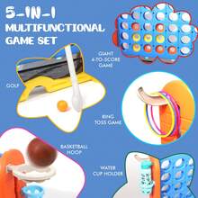 Giant 4in A Row Game - 4in A Row Game, Height Adjustable Giant 4-To-Score Game - Indoor/Outdoor Connect Game Set With Quick Release Slider, Puzzle Thinking Online Game, Family Interactive Competition - Blue - View 5