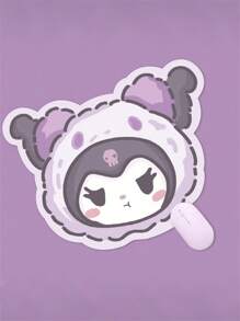 Sanrio 1pc Cute Cartoon Shaped Mouse Pad, Leather Material Creative Small Sized Non-Slip Computer Desk Pad, Office Use