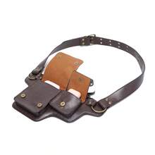Style Waist Bag - Vintage Synthetic Leather Fanny Pack With Multiple Compartments, Golden Studs & Buckles For Women, Perfect For Outdoor Sports, Travel, And Casual Wear - 咖啡 - 查看 7