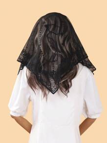 1pc Women's New Portrait Jacquard Triangle Scarf Headscarf Shawl, Elegant & Fashionable For All Seasons, Women's Functional Outdoor Breathable Lightweight Exquisite Head Wrap, Shawl, Suitable For Party, Church