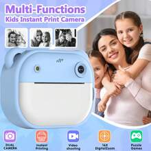 Sofort-Muster Kamera für Kinder, 1080P HD Digitalkamera für Kinder, Lernspielzeug für Kinder von 3-12 Jahren, Kamera Geschenke für Geburtstag Urlaub Reise