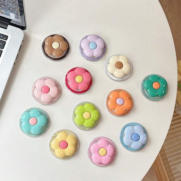 1 قطعة حامل هاتف مغناطيسي بتصميم زهري بسيط ووسادة هوائية متوافق مع ماجسيف، حامل مكتبي قابل للتحريك والتلاصق، حلقة إصبع مناسبة للهواتف الذكية آيفون وأندرويد، هدية لعيد الميلاد والعائلة والأصدقاء