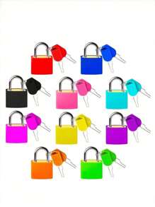 30pcs Mini Colorful Locks With Keys For Suitcase And Luggage, Metal Keyed Padlocks For School Gym Classroom Matching Game Travel Backpack Suitcase Drawer Zipper Password Lock Hanging Lock Outdoor Waterproof Padlock For School Gym Locke Vacation Travel Accessories Summer Travel Essentials