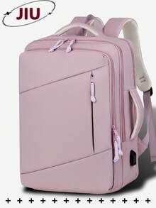 女士多隔层旅行尼龙背包；航空随身行李包；防盗，可装15.6英寸商务笔记本电脑；大容量可扩展旅行包；多口袋轻便书包；多功能书包；