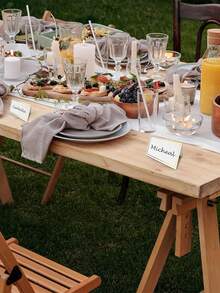 50 张极简主义高端座位卡、带金箔边的小桌卡、迷你座位卡标签、生日派对邀请函、婚礼座位卡、DIY 手工感谢卡，适用于婚礼、晚宴、派对、座位卡（白色带金边）