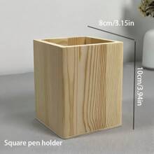 1 قطعة حامل أقلام بنمط الخشب DIY ، قاعدة خشبية لتخزين على المكتب بصورة عمودية، مساحة خشبية للرسم بالطين والفسيفساء اليوم الوطني