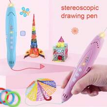 DIY 3D Printing Pen Kit, Low Temperature PCL Filament, Handmade 3D Painting Tool, Educational Toy For Students, Girls, Children, Christmas Gift (Scissors, Filament & Accessories In Random Colors)