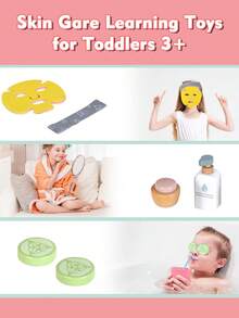 Wooden Pretend Makeup & Mask Set For Girls - Foster Creativity, Confidence, & Safe Play - Ideal Gift For Creative Minds