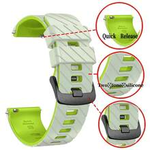 22 毫米硅胶表带，快速释放替换表带，带黑色不锈钢扣，适用于 Amazfit Watch T-Rex 3/Ultra GTR 4/3/3Pro/2/2e 柔软双色腕带，适用于 Suunto Watch Ocean/Race S/Vertical/9 Peak/5 Peak/9 Peak Pro/Raco/Grit X-Pro 可调节运动透气手链，节日礼物 - 彩色 - 查看 4