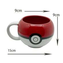 pokemon 1pc Ceramic Mug, Bow Handle Coffee Cup, Office Latte, Coffee Cup, Matcha Cold Brew Cup, Commercial Dessert Cup, Suitable For Afternoon Tea, Shopping, Photo Shooting, Birthday Gift