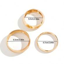 3pcs Chunky Golden Bangle Bracelets Wide Chunky Cuff Bangles Bracelets Golden Stackable Bracelets Jewelry For Women