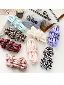 4 件套无热卷发棒泡沫海绵卷发棒睡眠美容大波浪花朵卷发棒 4 件套，卷发棒隔夜延长无热大波浪卷发棒，返校，旅行度假必需品，女士发饰 - 彩色 - 查看 3