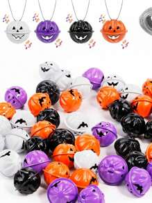 4 buc - Clopoței de Halloween cu model Jack-O-Bell, Ornamente cu mărgele în formă de clopoțel de dovleac, Aduceți o rolă de sfoară, potrivite pentru decorarea Halloweenului, Cadouri de petrecere, Clopoței Jack-O-Lantern - Zgărzi pentru animale de companie, Clopoței agățați, Ornamente decorative DIY de Halloween, Ornamente, Pandantive