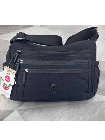 New Lightweight Waterproof Multi-Pocket Large Capacity Casual Outdoor Travel Handbag, Fashionable Crossbody Bag With Chic Vibe For Women