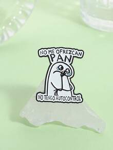 有趣的英文引文珐琅别针卡通胸针翻领别针背包上的徽章服装配饰时尚珠宝朋友礼物 - 黑與白 - 查看 10