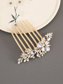 1 件超大月亮和太阳水钻波西米亚风格锌合金发梳，适合所有季节、发饰、发饰、婚礼、梳子、侧梳 - 彩色 - 查看 11