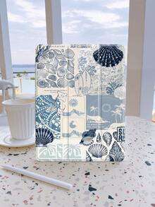 这款平板电脑保护套采用清新的海洋主题贝壳拼接图案,兼容 iPad 9.7/10.2/10.5/10.9/12.9/Pro 11(第十代)、Galaxy Tab S6 Lite 10.4 英寸、Kindle Paperwhite(第十二代,2024 年发布)和 Kindle(第十一代,2022 年发布)。它提供柔软的防摔保护、智能支架、自动唤醒和睡眠功能。 - 彩色 - 查看 2