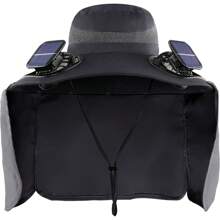 Sombrero de pesca con ventilador solar para hombres, sombrero de ala ancha con doble ventilador, sombrero cubo con ventilador, 3 velocidades y 90° de inclinación