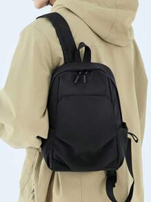 حقيبة ظهر كاجوال بسيطة للرجال، حقيبة مواصلات للأنشطة اليومية شنطه جامعه شنط جامعات شنطة ظهر للسفر حقيبه جامعه