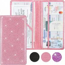 Car Registration And Insurance Card Holder, Vehicle License Document Glove Box Compartment Organizer, Interior Car Accessories For Women Men Teens,Waterproof Car Document Holder For Cards, Driver License - 彩色 - 查看 1