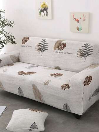 1pc Stretchy Couch Cover, Modern Printed Pattern, Dust & Stain Resistant, Suitable For Home, Classroom, Hotel, 3-Seater, 2-Seater, Sofa Seat Cover