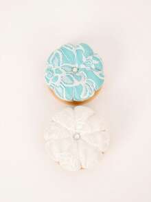 Handmade Lace Pumpkin Pin Cushion With Solid Wood Base – Vintage Sewing Accessory - Multicolor - View 7