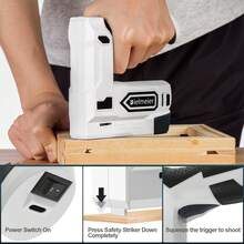 Local Delivery-Bielmeier Electric Staple Gun, 2 In 1 Lithium-Ion Electric Stapler, 4V Cordless Brad Nailer Kit With Staples Nails, USB Charger, Power Tacker For Upholstery, Material Repair, Carpentry, DIY - Default - View 5