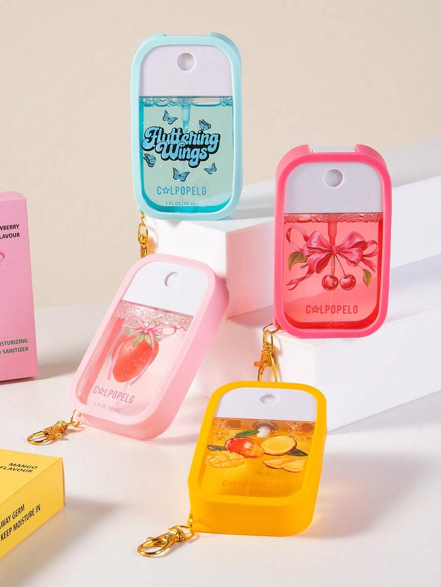 1 pieza Desinfectante de manos sin agua de 50ml/35ml con varios aromas, desinfectante de manos en spray con ácido hialurónico, fragancia de larga duración, fragancia suave y no irritante, desinfectante de manos en spray portátil para viajes - Multicolor - Ver 1