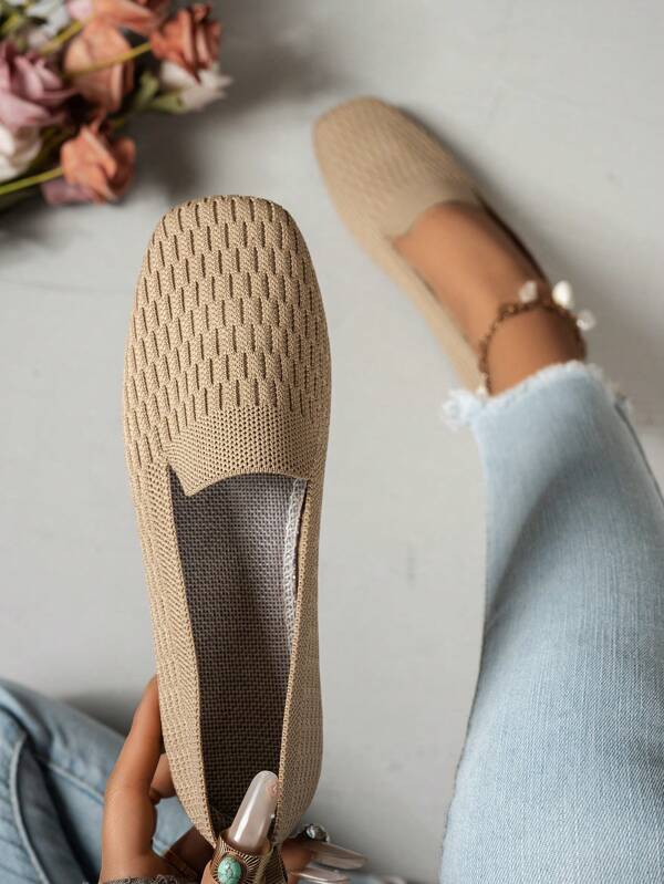 Nouvelles mocassins plats décontractés pour femmes 2025, chaussures basses pour l'extérieur, le bureau et les trajets quotidiens, ballerines confortables et respirantes avec Glissant
