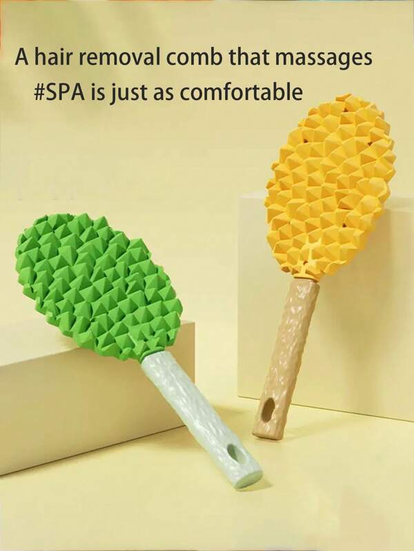 1pc Pineapple Shaped Pet Grooming Brush, Multi-Function Cat Fur Deshedding Brush, Hair Removal Comb